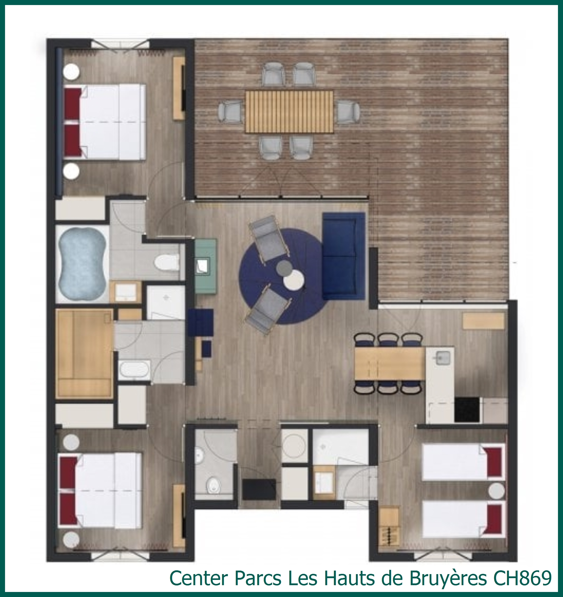 VIP Wood Cottage CH869 at Les Hauts de Bruyères