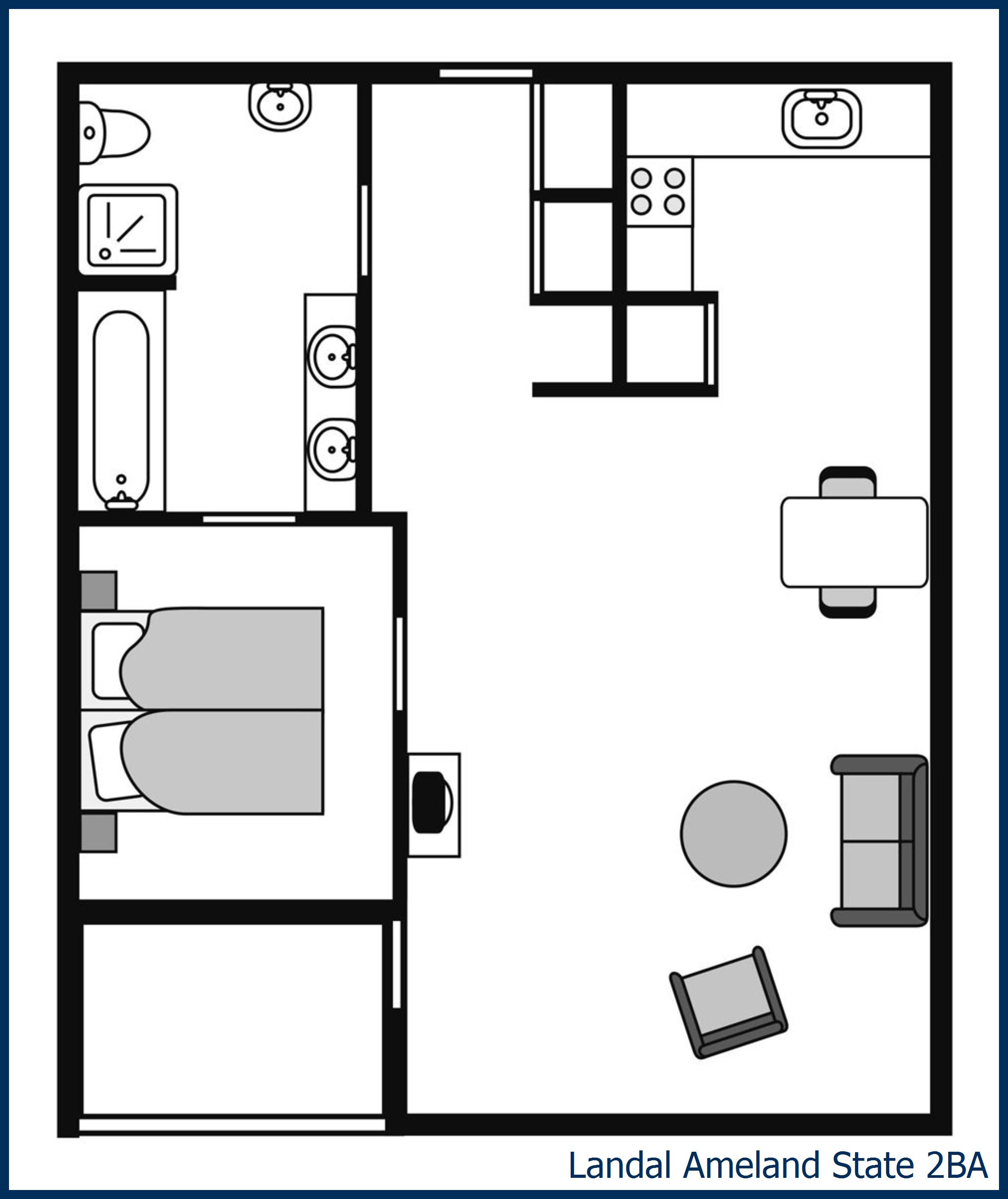 Apartment 2BA at Ameland State