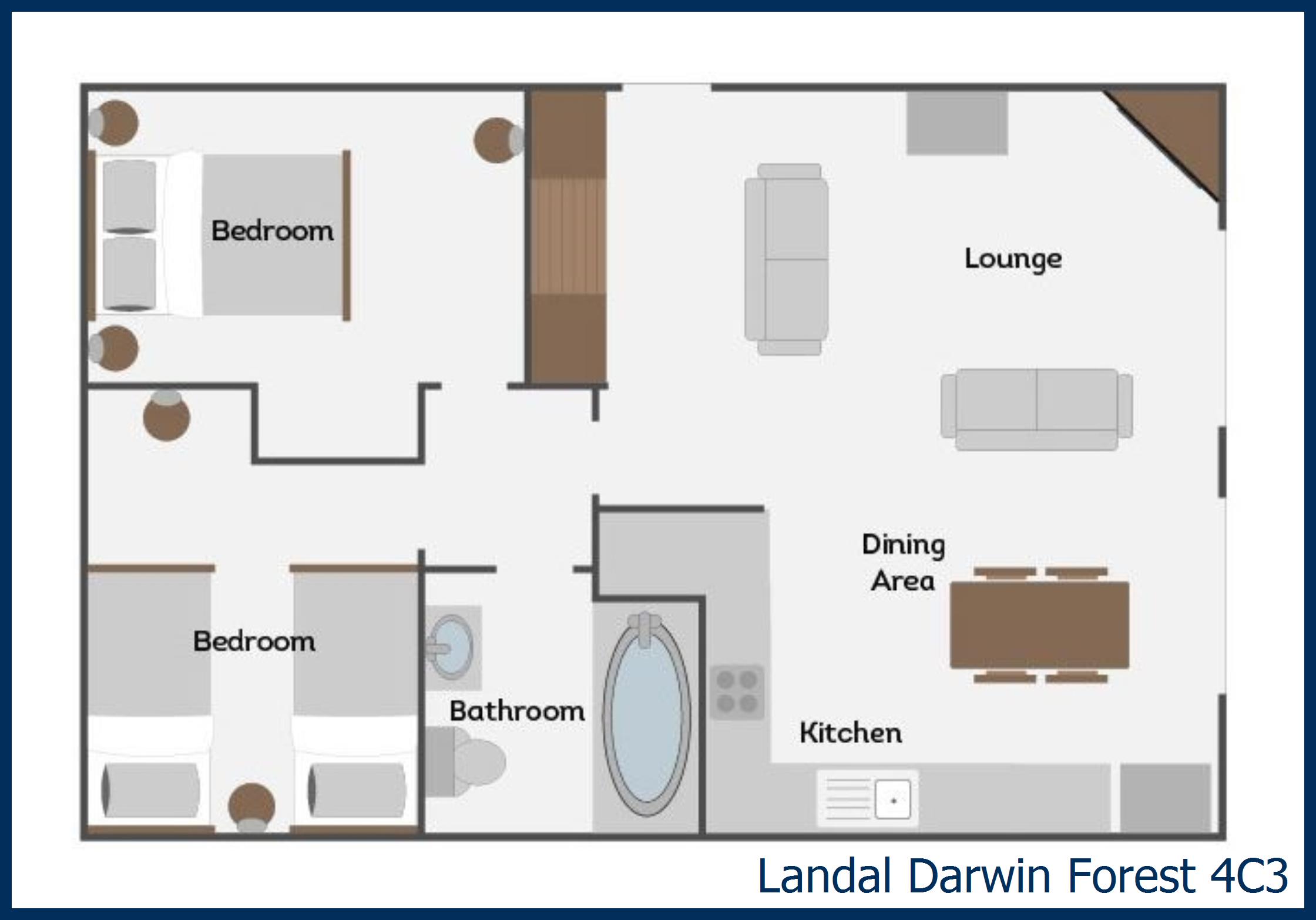 Chalet - Chatsworth Elite Vogue 2 4C3 at Darwin Forest