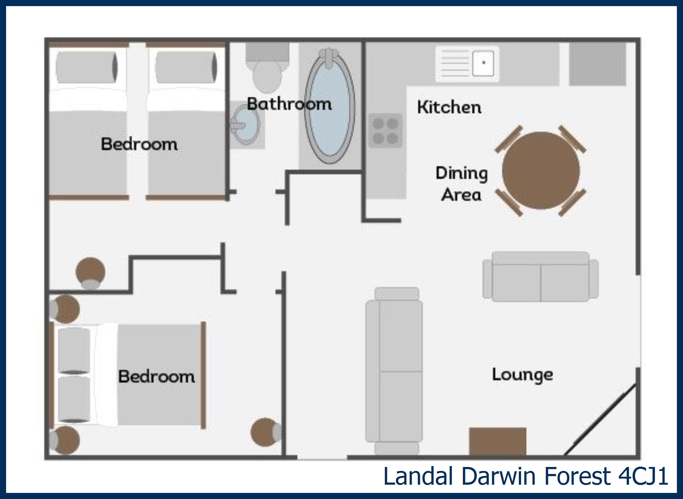 Chalet - Haddon Classic Vogue 2 Spa 4CJ1 at Darwin Forest