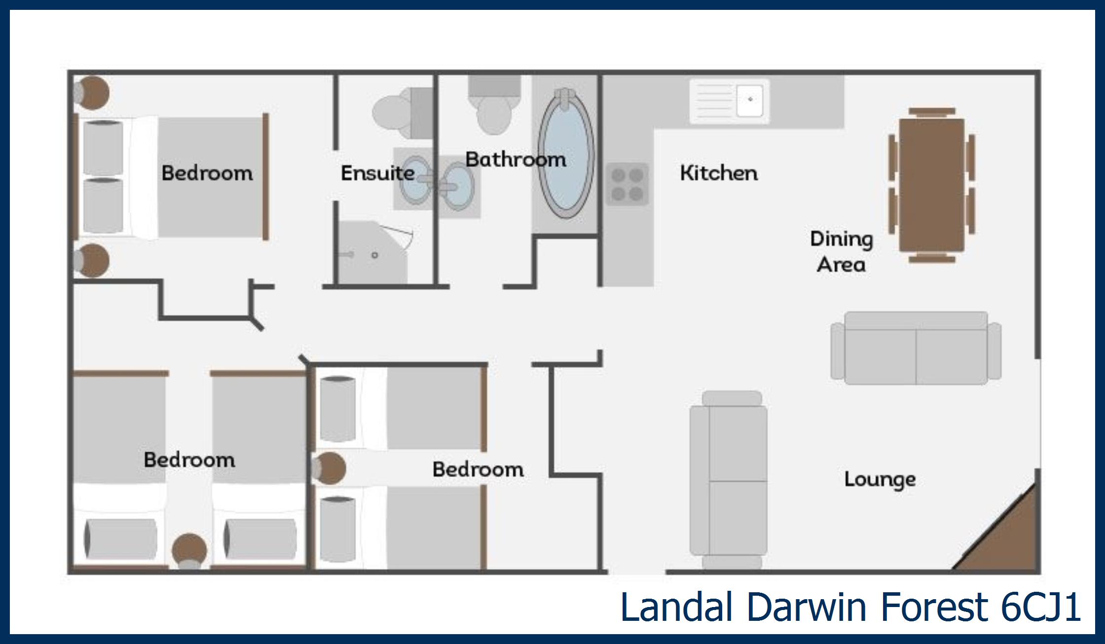 Chalet - Haddon Classic Vogue 3 Spa 6CJ1 at Darwin Forest