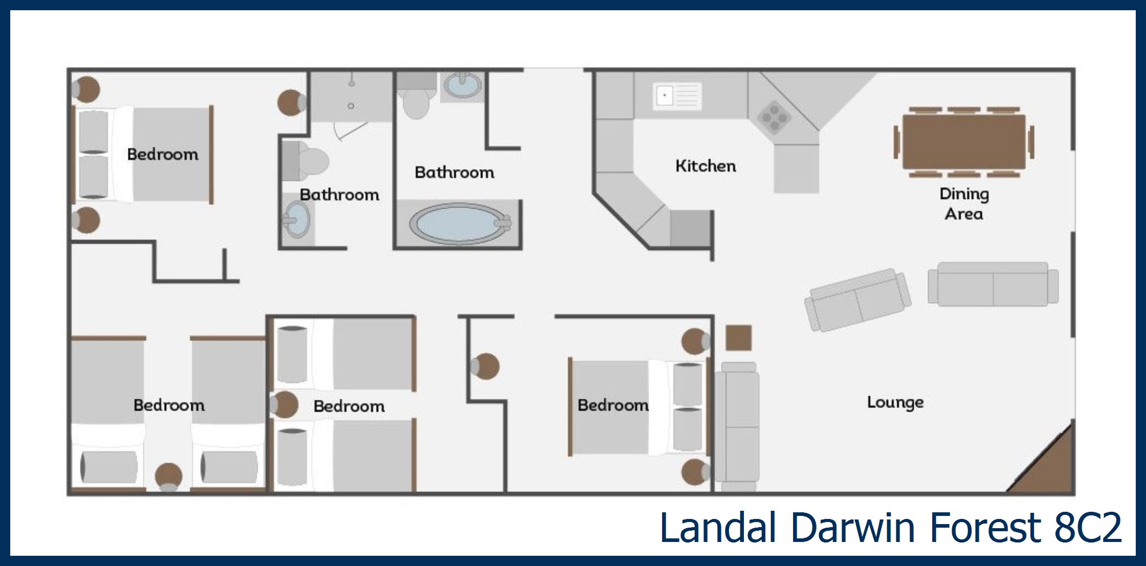 Chalet - Haddon Classic Skyline 4 8C2 at Darwin Forest