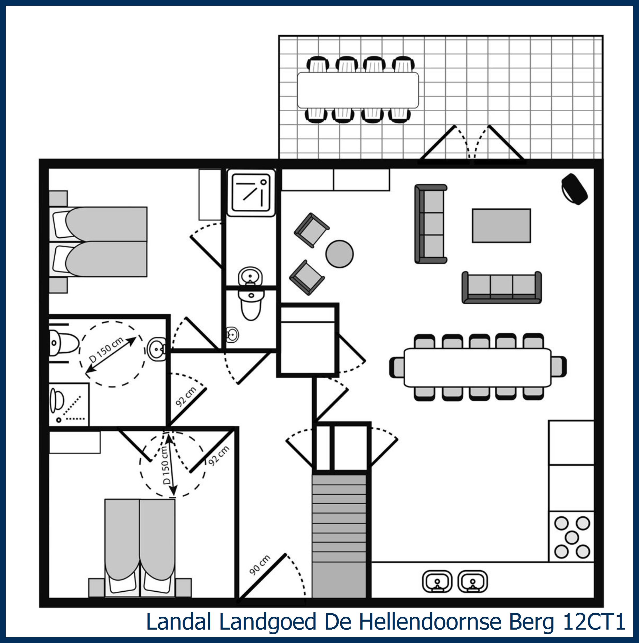 Bungalow - Extra accessible 12CT1 at De Hellendoornse Berg