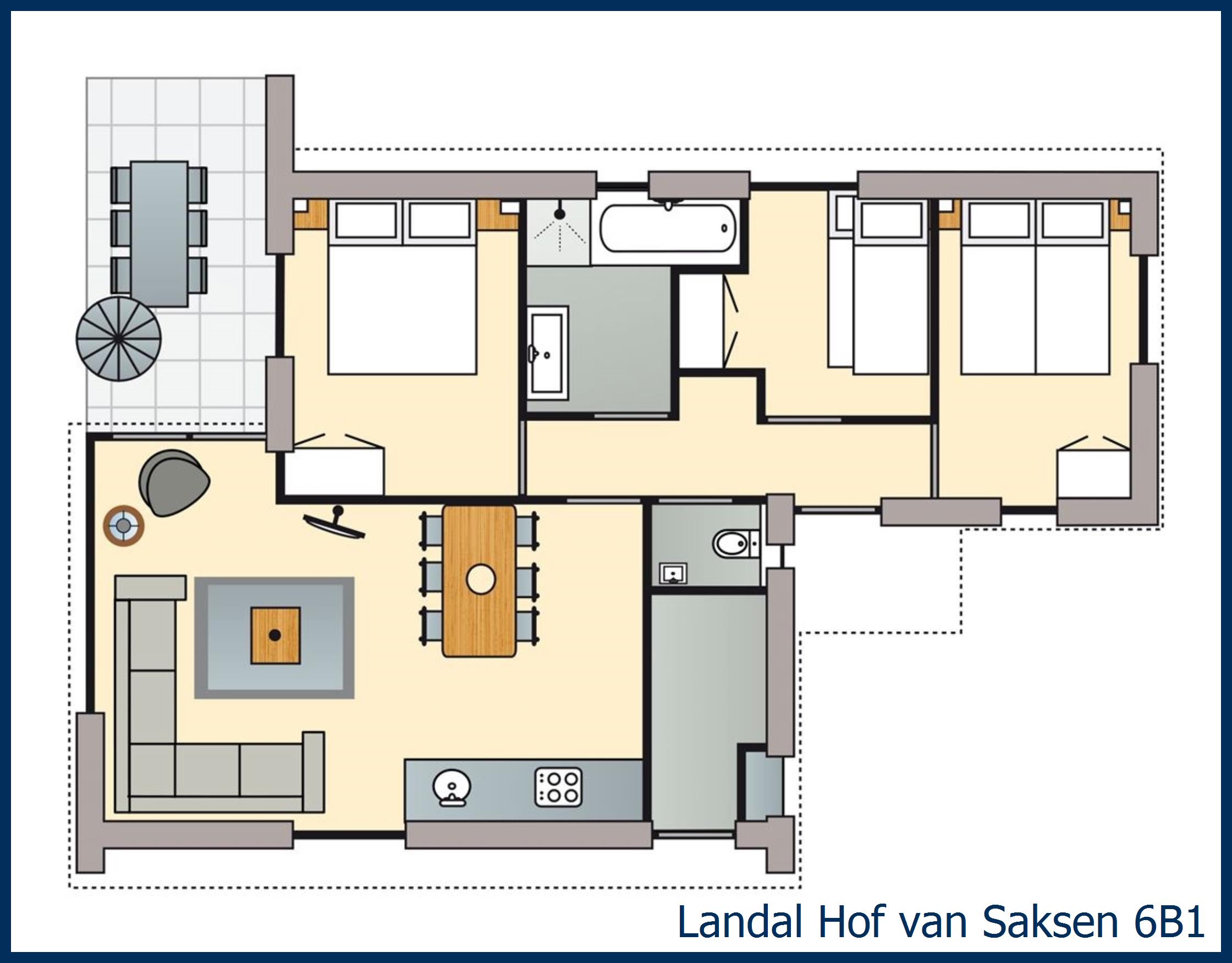 Bungalow 6B1 at Hof van Saksen