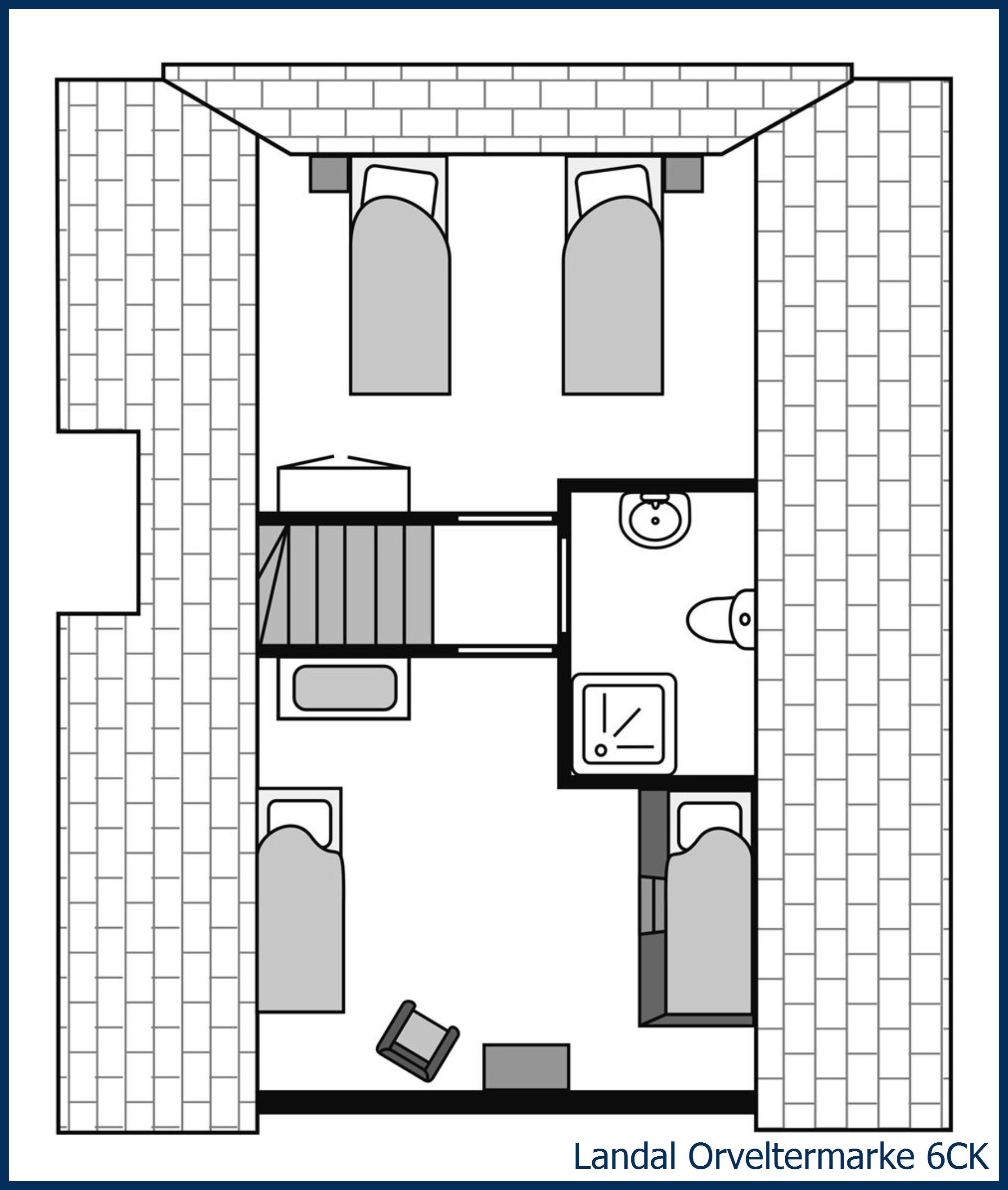 Childrens bungalow 6CK at Orveltermarke