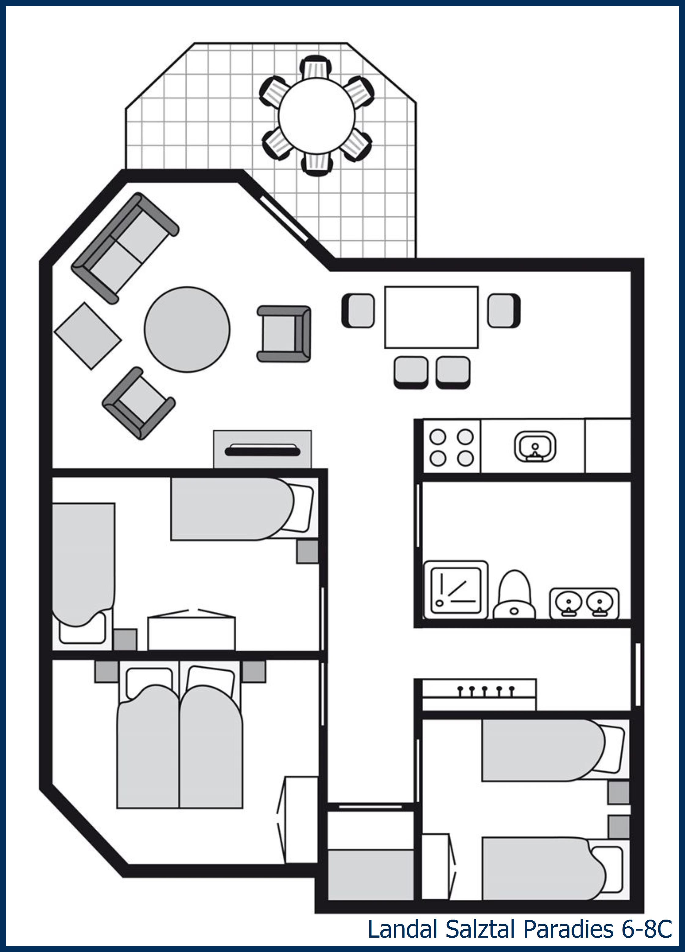 Apartment 6-8C at Salztal Paradies