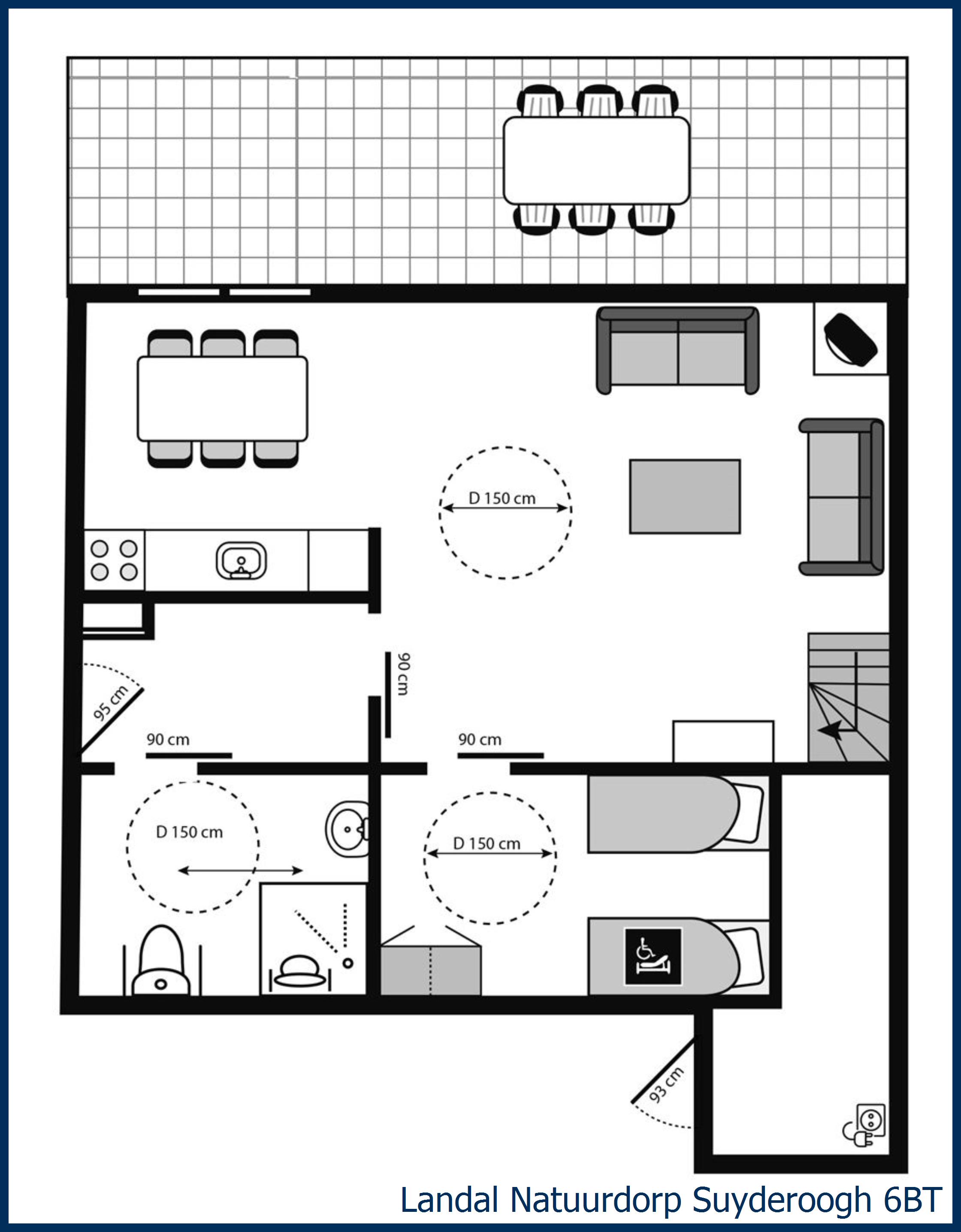 Bungalow - Extra accessible 6BT at Natuurdorp Suyderoogh