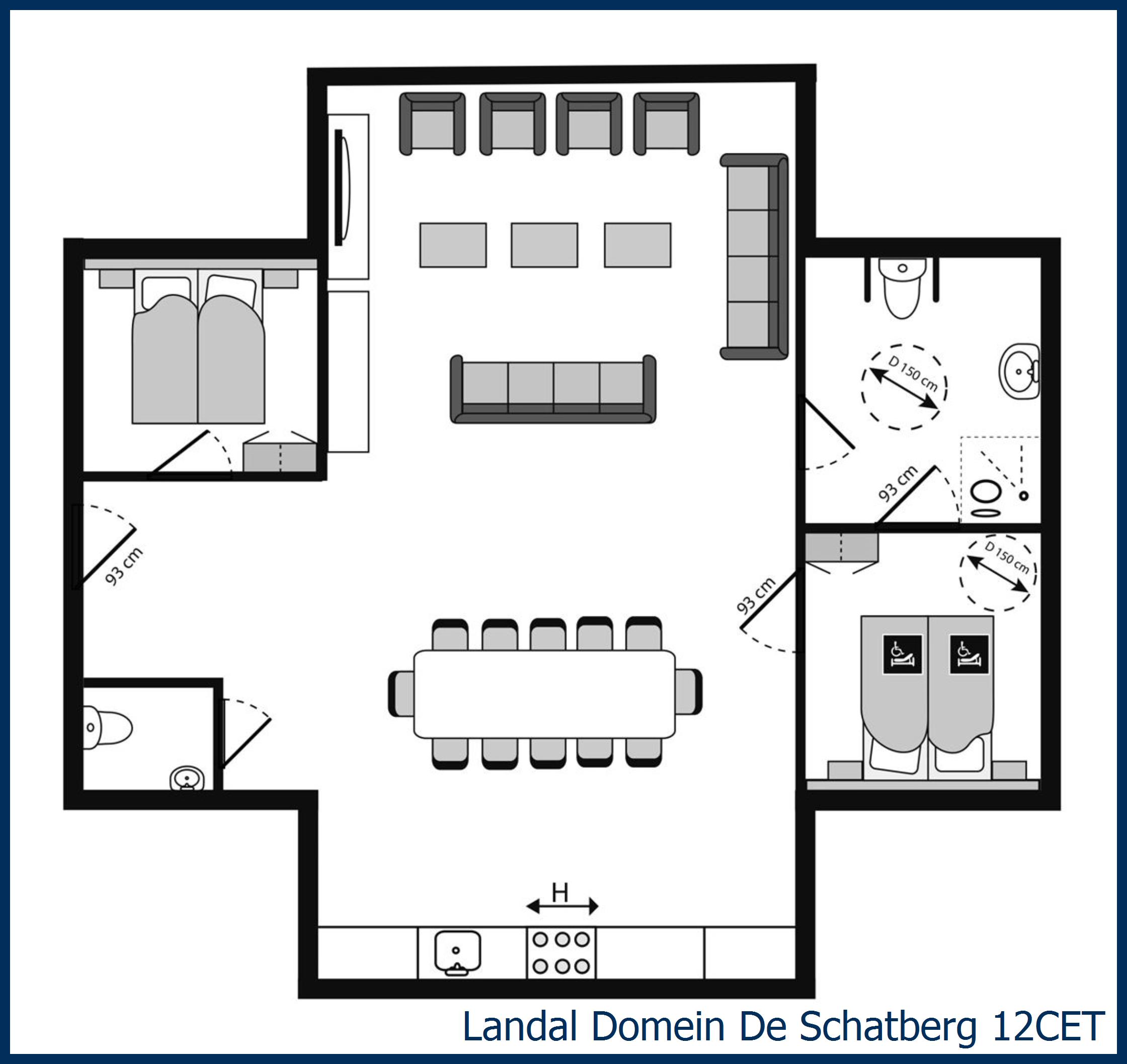 Bungalow  - Extra accessible 12CET at Domein De Schatberg