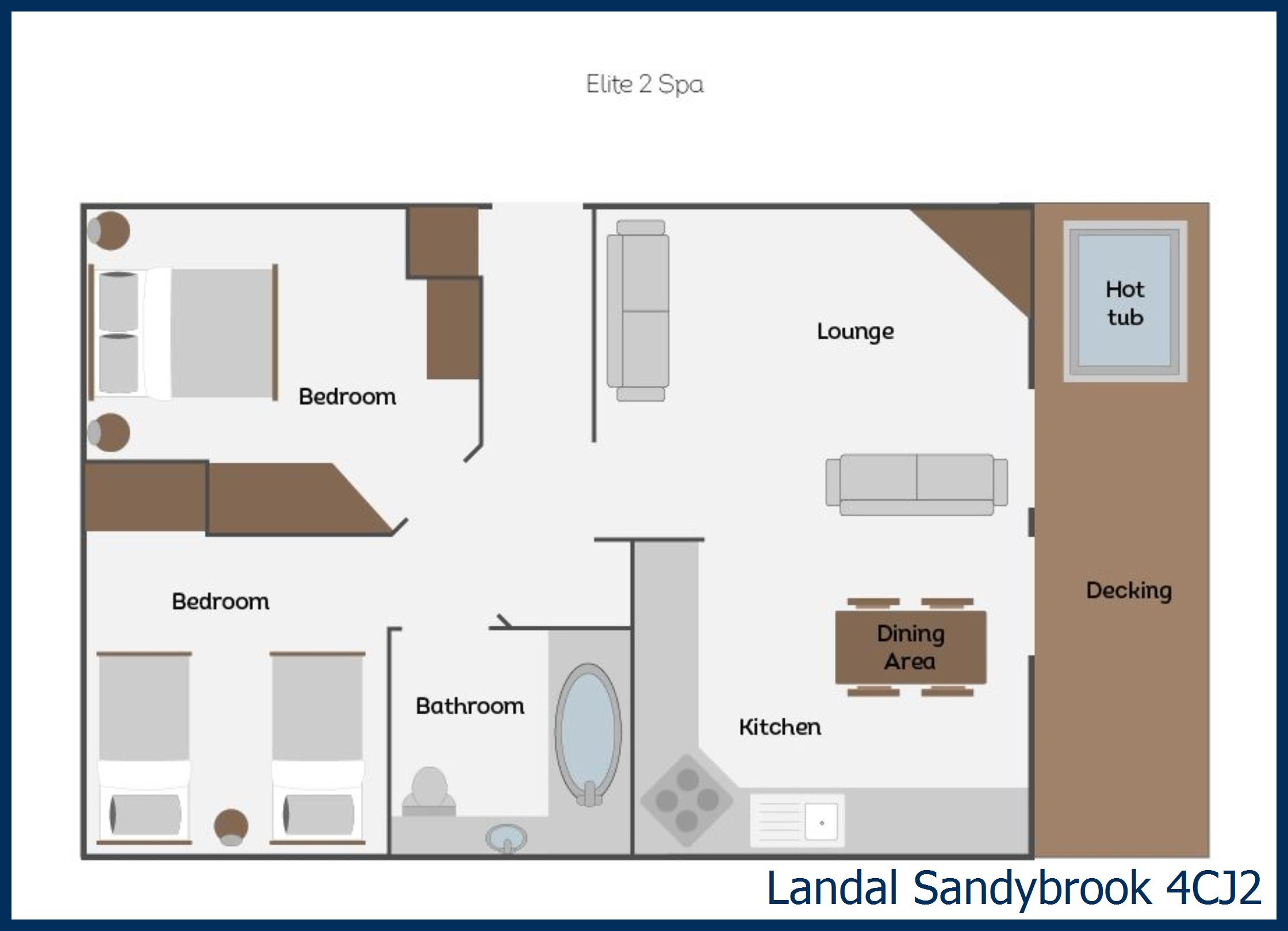 Chalet - Tissington Classic Skyline 2 Spa 4CJ2 at Sandybrook