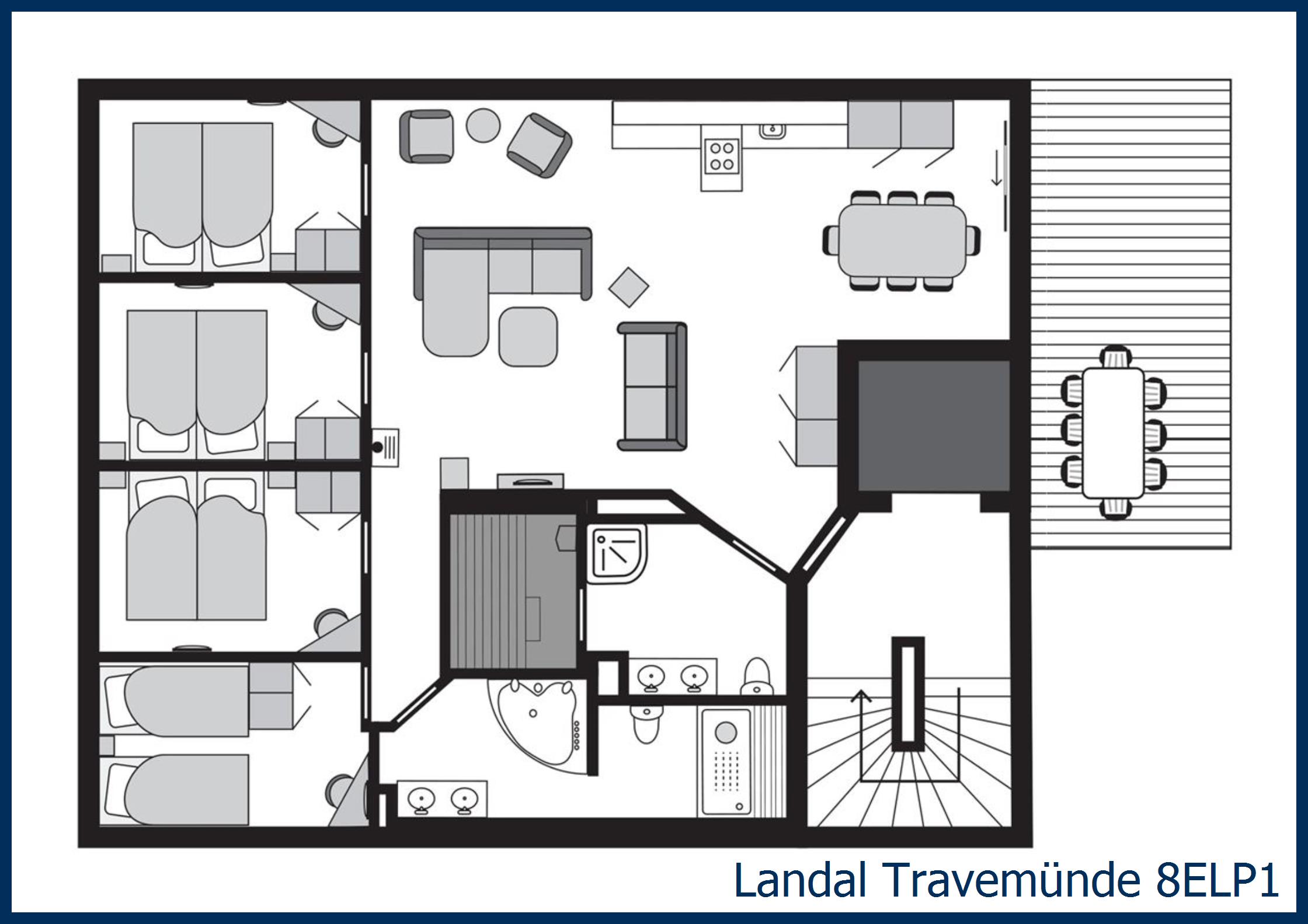 Penthouse Passat villa 8ELP1 at Travemünde