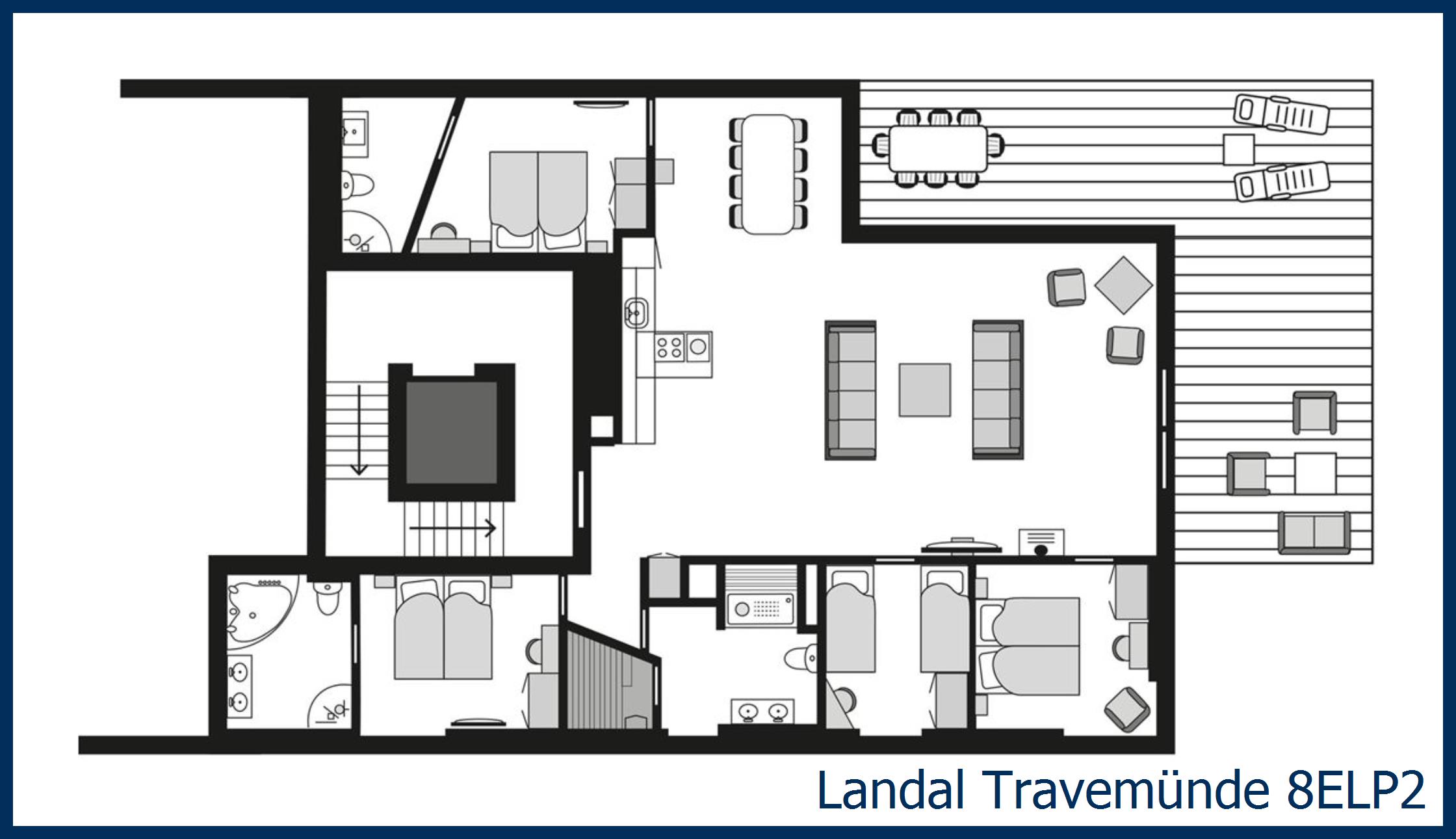 Penthouse Passat villa 8ELP2 at Travemünde