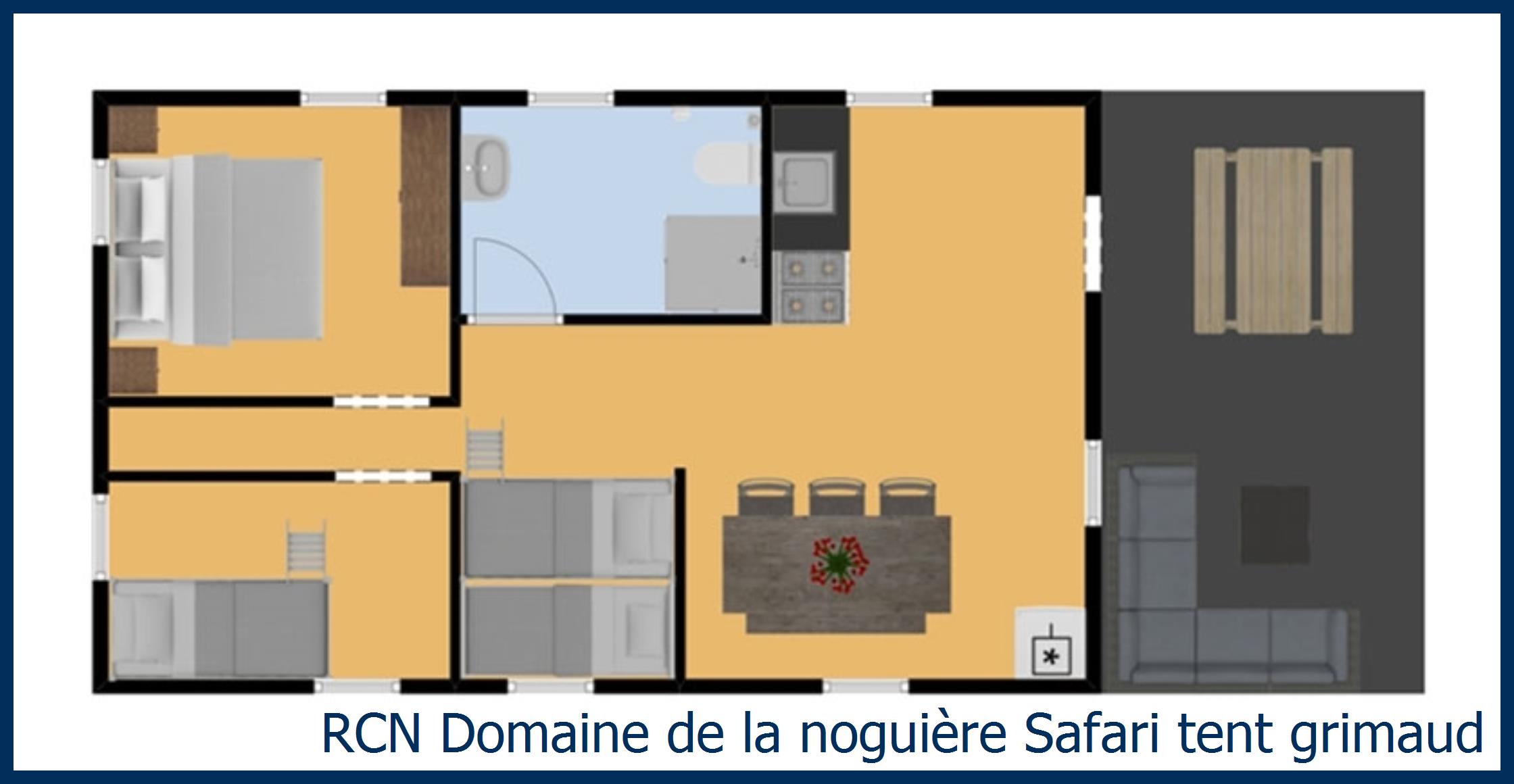 Safari tent lodge Laurier Safari tent grimaud at Domaine de la Noguière