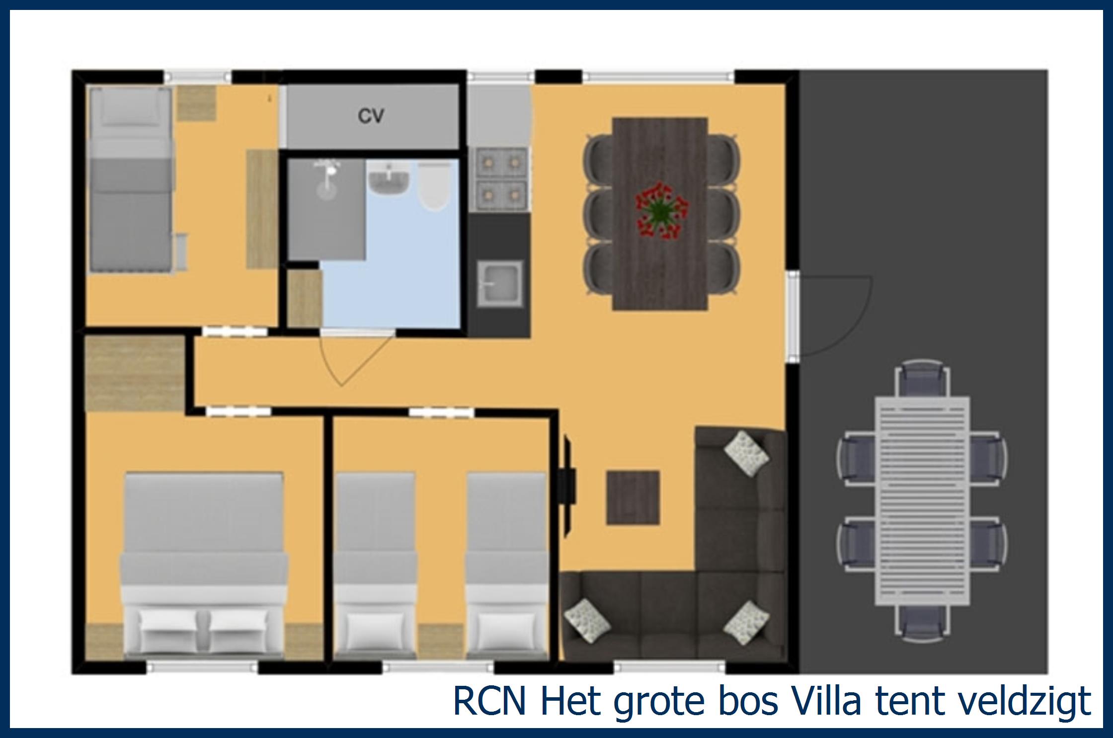 Cottage Villa tent Veldzigt at Het Grote Bos
