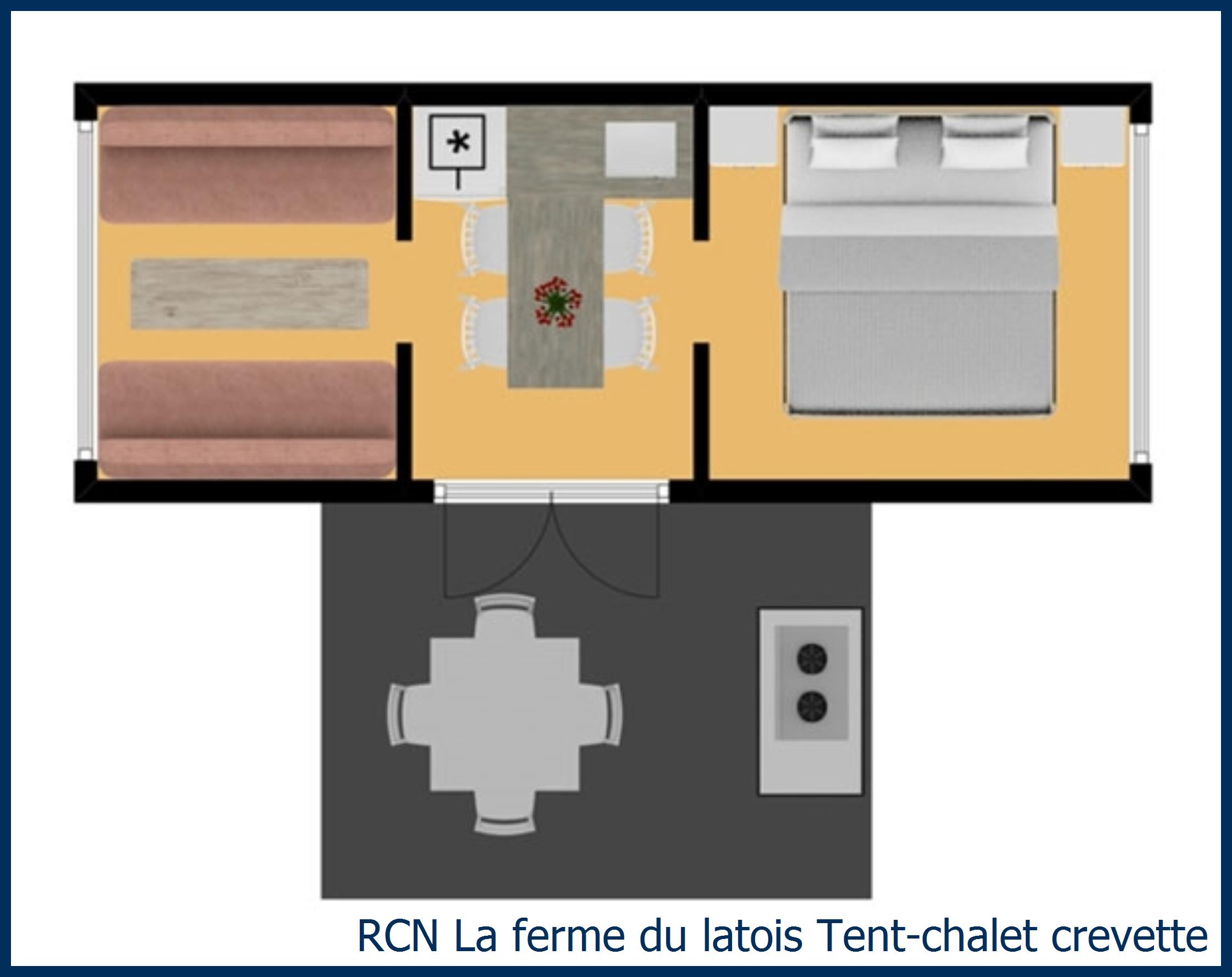 Chalet Tent- crevette at La Ferme du Latois