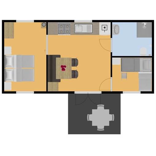 Childrens mobile home Wheelchair accessible mobile home Sardine - 4LFR at La Ferme du Latois
