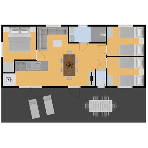 Childrens mobile home Mobile home les Milandes - 6LMVA+3XL at Le Moulin de la Pique