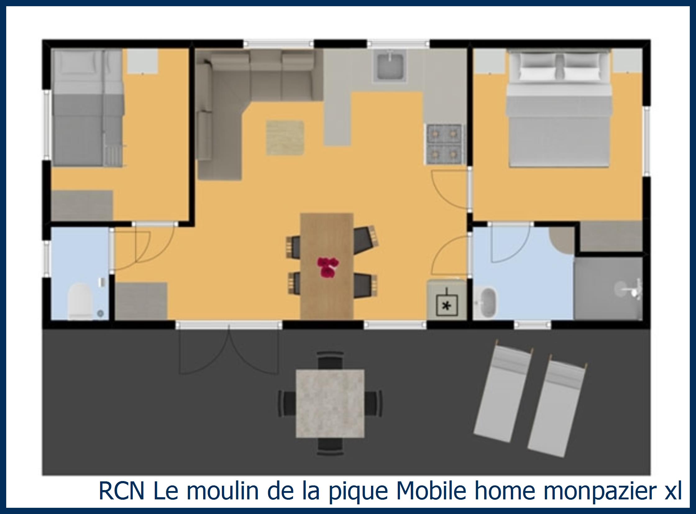 Childrens mobile home Mobile home monpazier xl at Le Moulin de la Pique