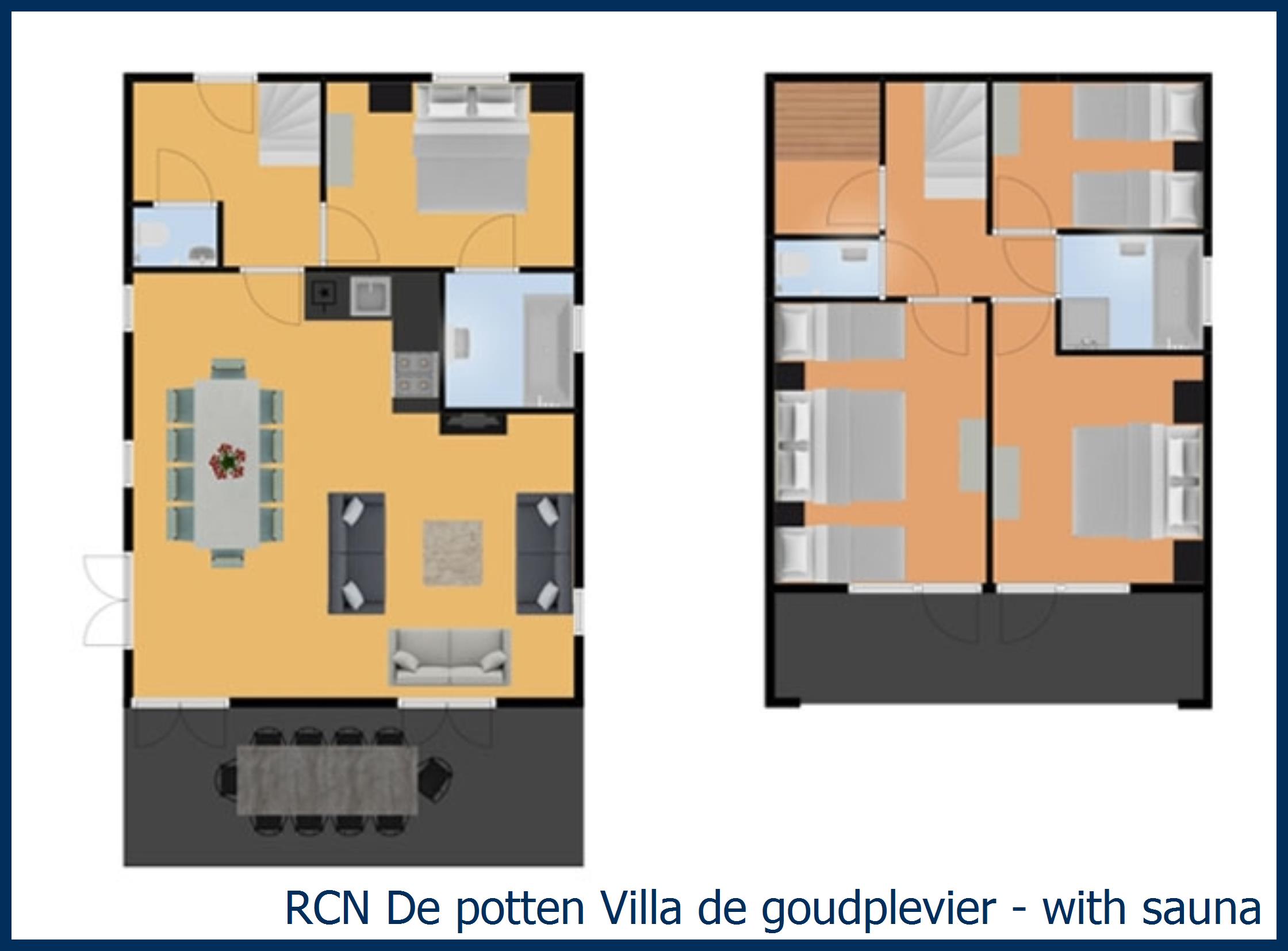Cottage Villa de Goudplevier with sauna at De Potten