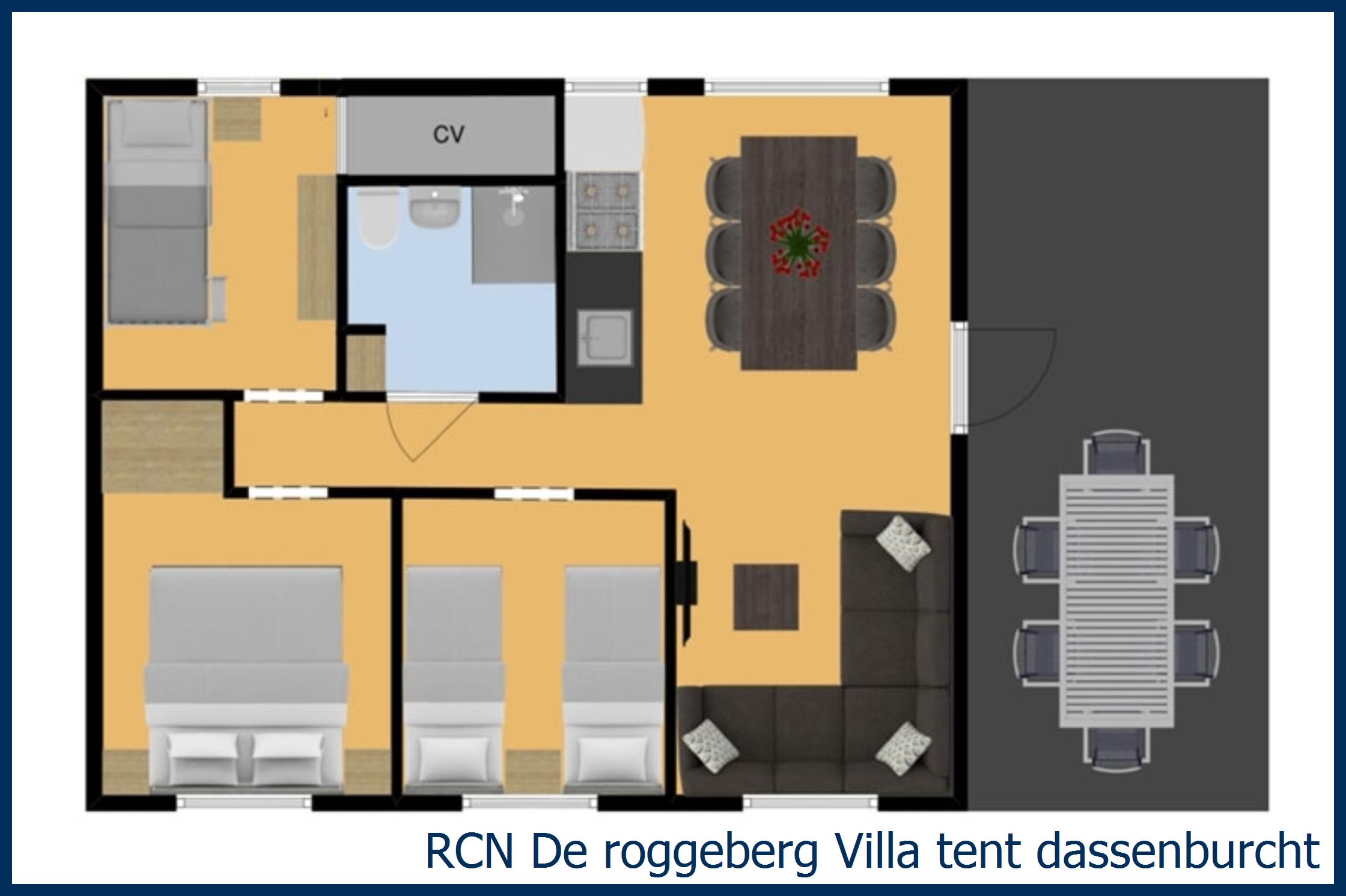 Cottage Villa tent dassenburcht at De Roggeberg
