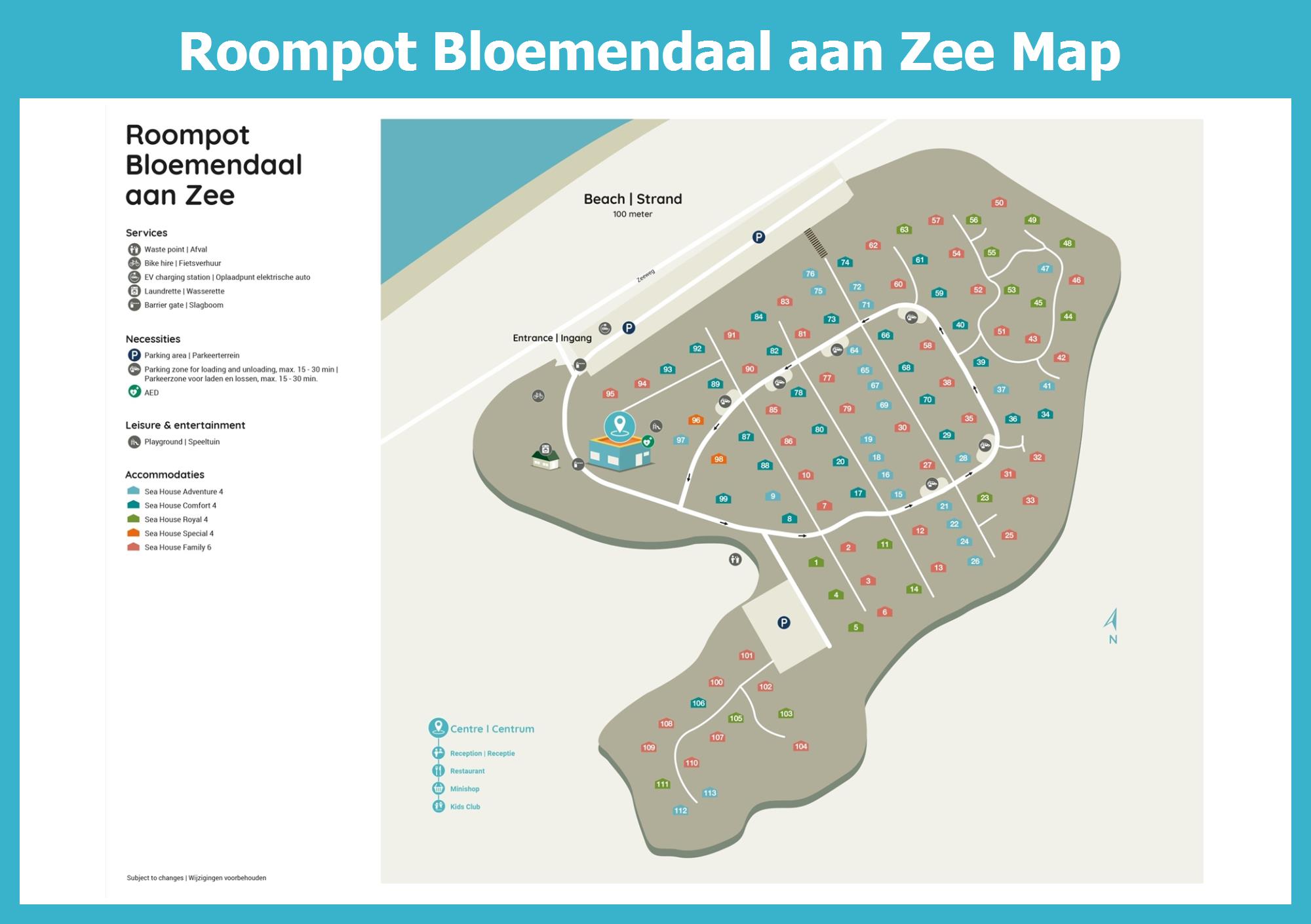Map Roompot Bloemendaal aan Zee