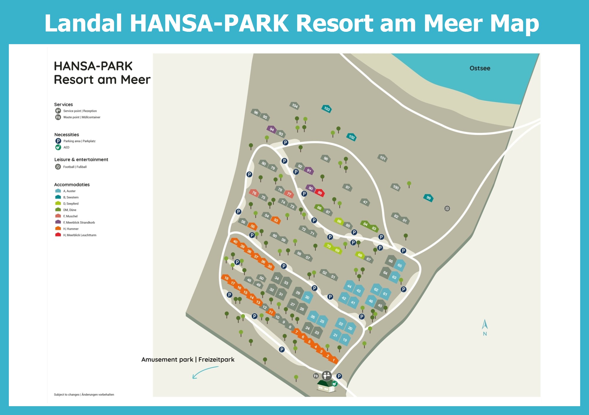 Map Landal HANSA-PARK Resort am Meer
