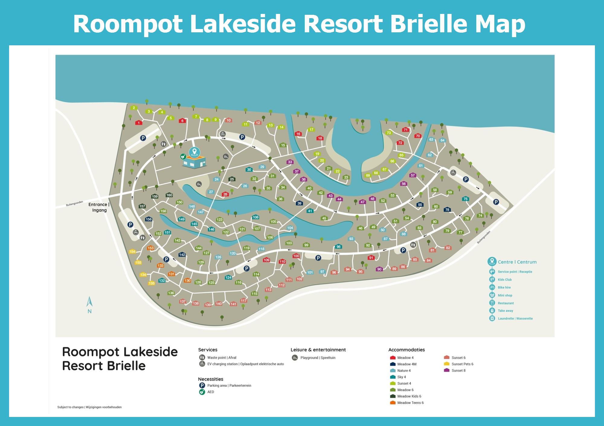 Map Roompot Lakeside Resort Brielle