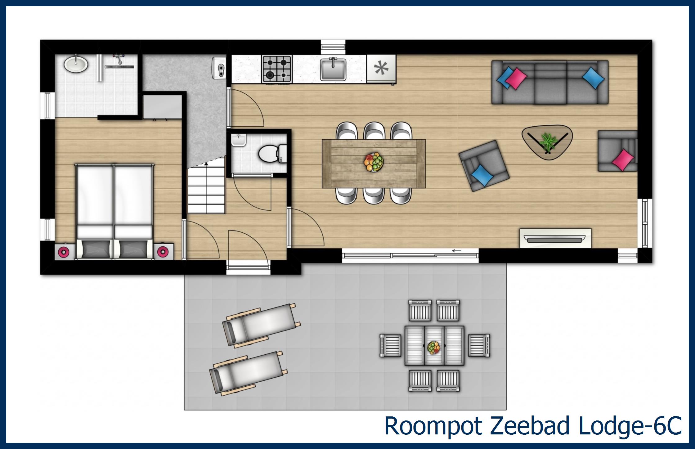 Lodge Lodge-6C at Zeebad