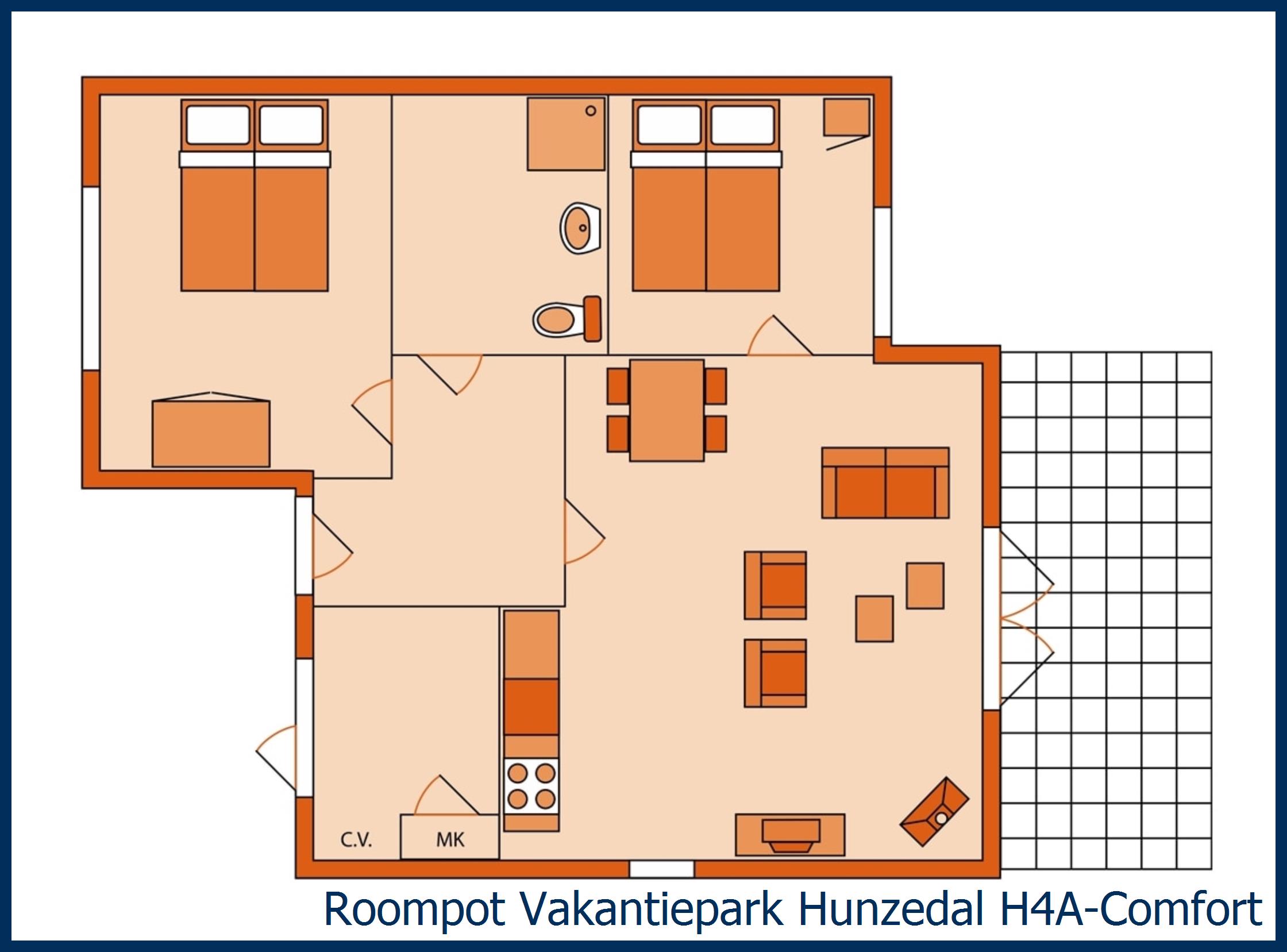 Bungalow H4A-Comfort at Hunzedal