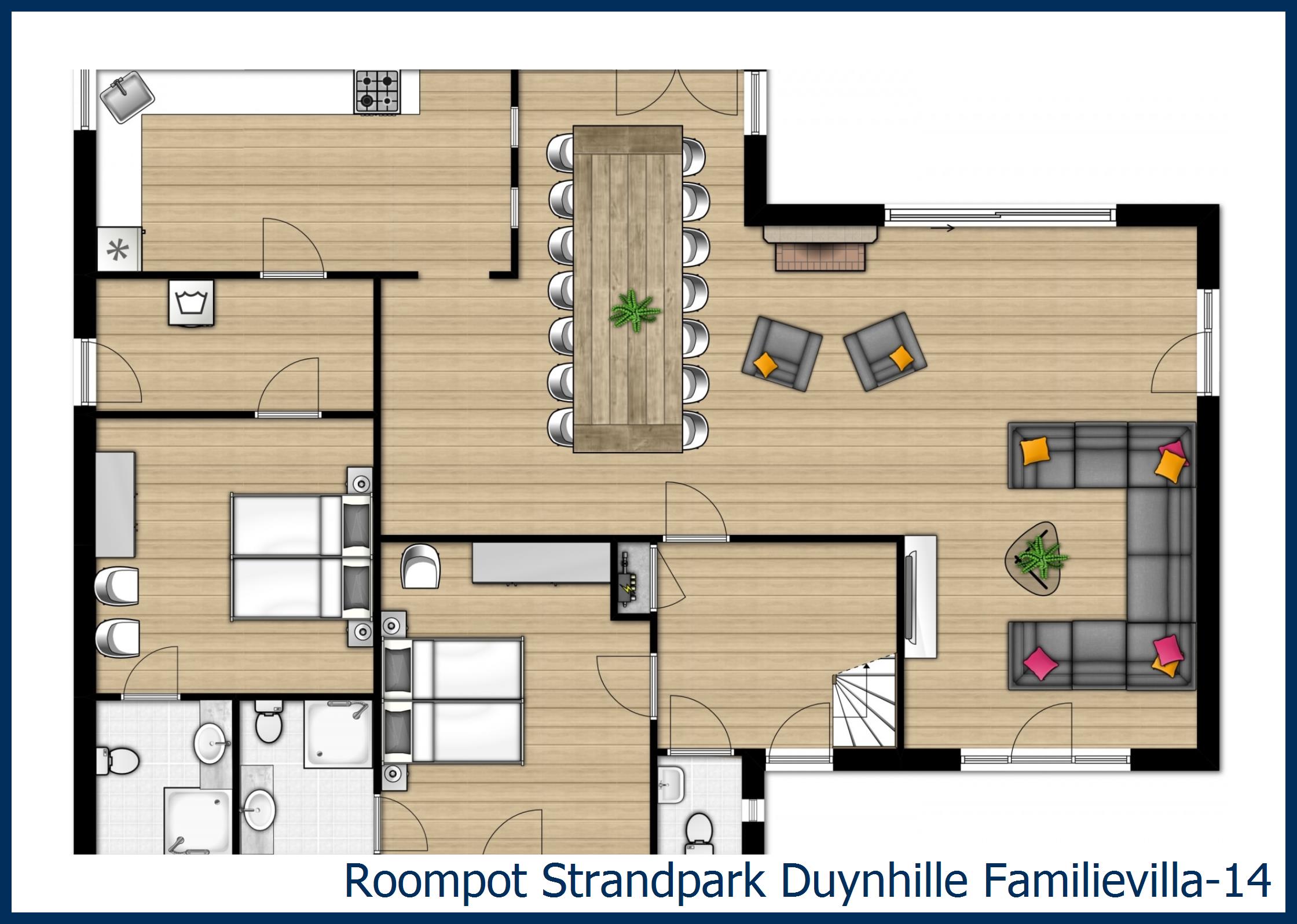 Villa Familievilla-14 at Strandpark Duynhille