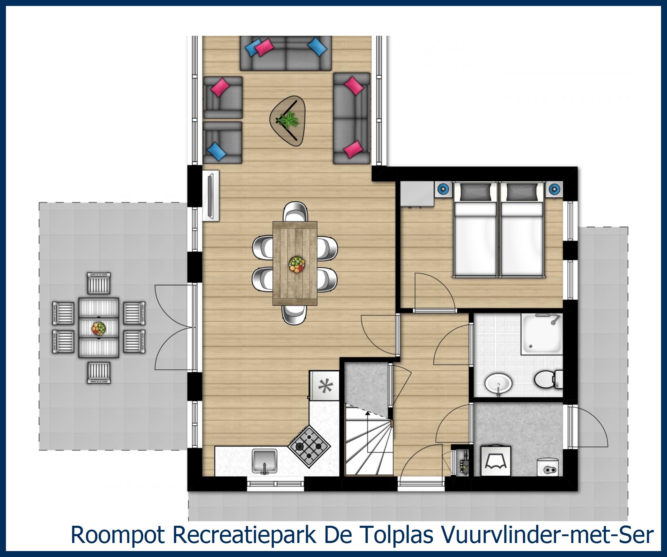 Bungalow Vuurvlinder-met-Serre-6 at De Tolplas